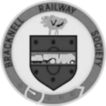 Bracknell Railway Society logo in black and white.